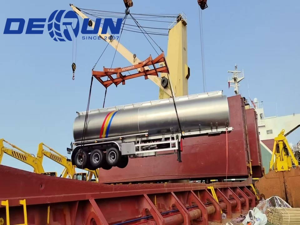 Derun Derun Aluminium Aluminium Oil Tank Semi Tank Semi Tank ส่งไปยังอาร์เจนตินา