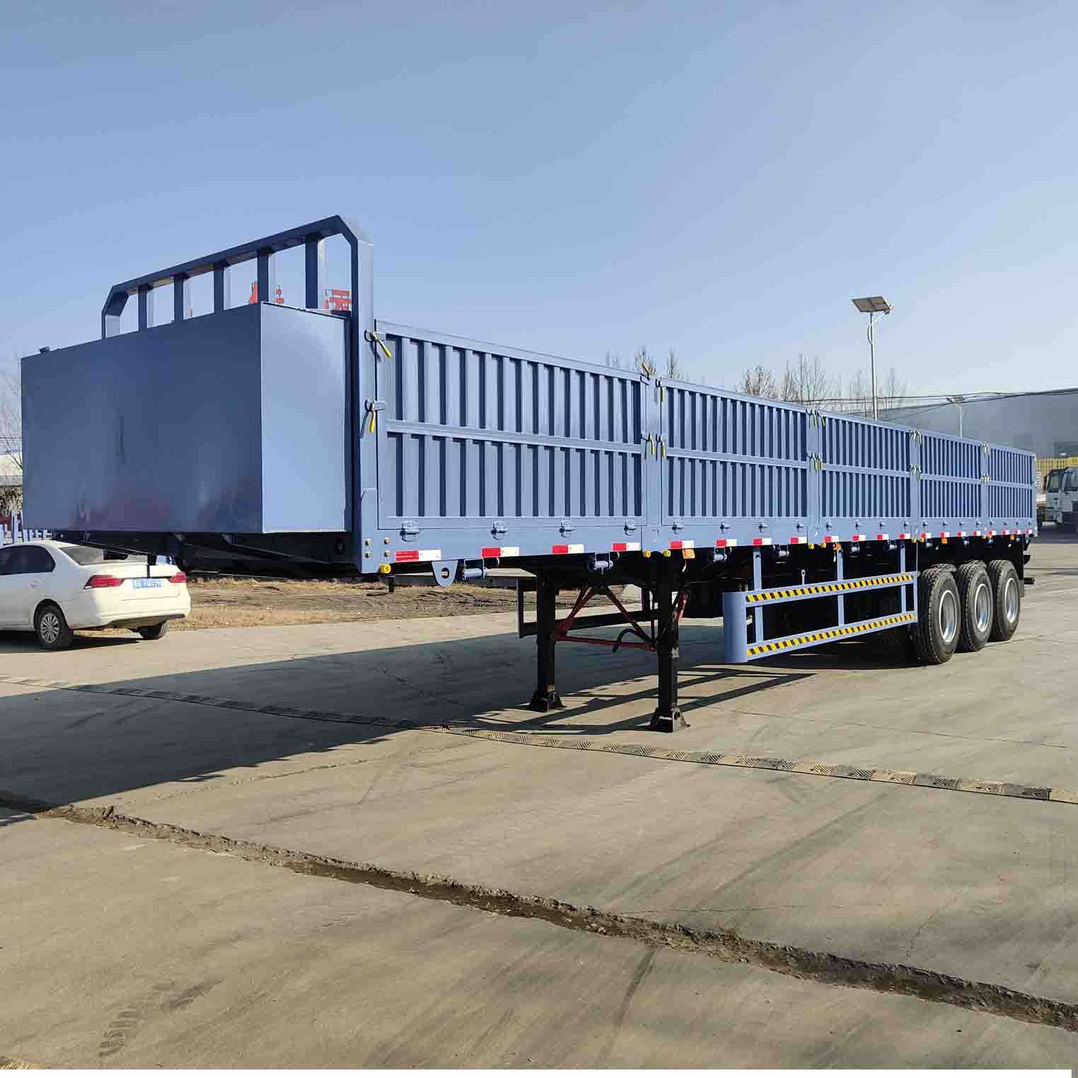 Derun 3 Axle Dropside Semi Trailer ขายในแอลจีเรีย